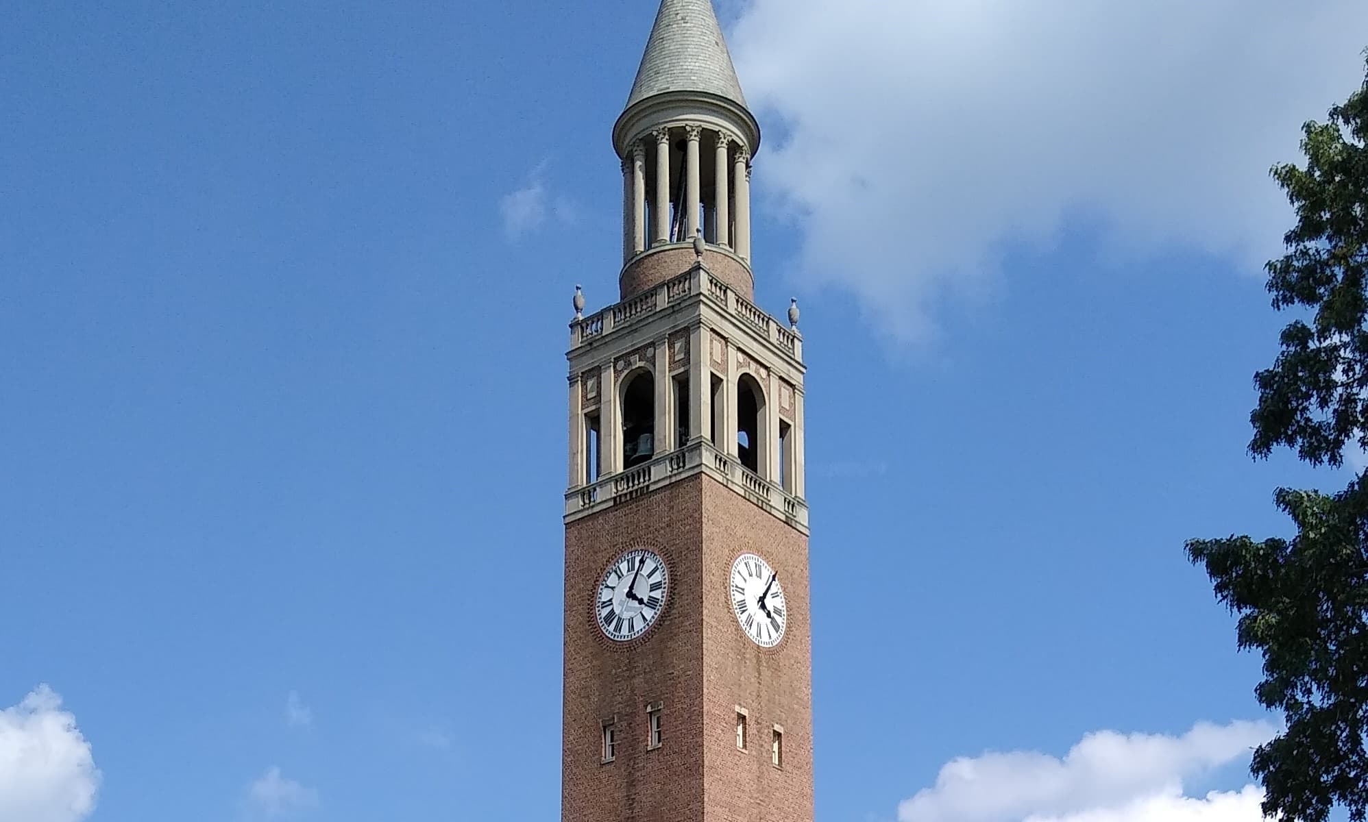 Morehead-Patterson Bell Tower at the University of North Carolina at Chapel Hill campus